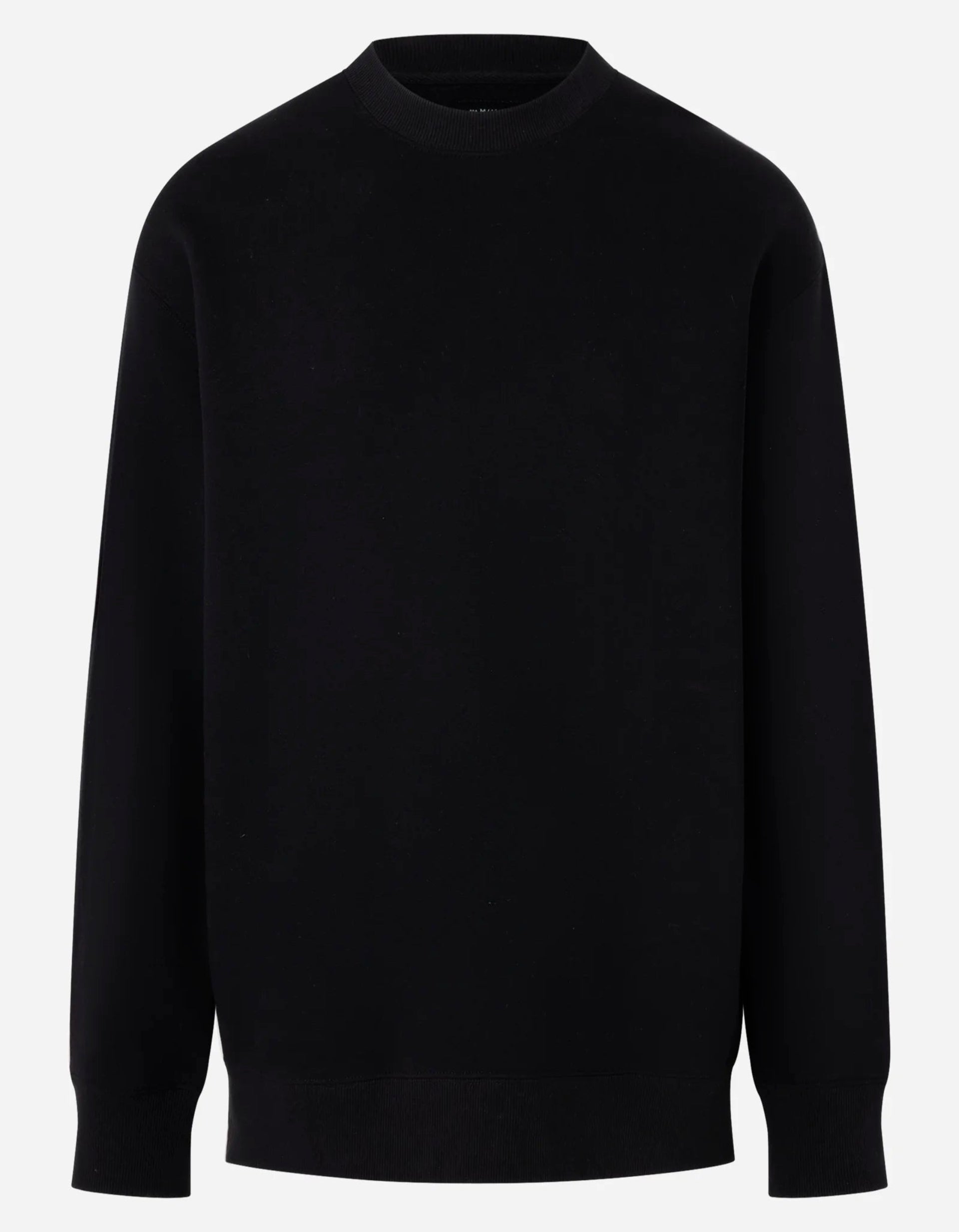 Relaxed Basic Black Sweatshirt Jacket