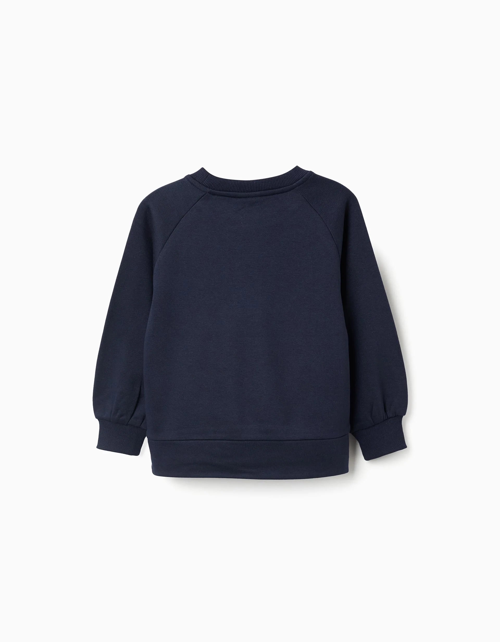 Girls' Embossed Print Sweatshirt, Dark Blue