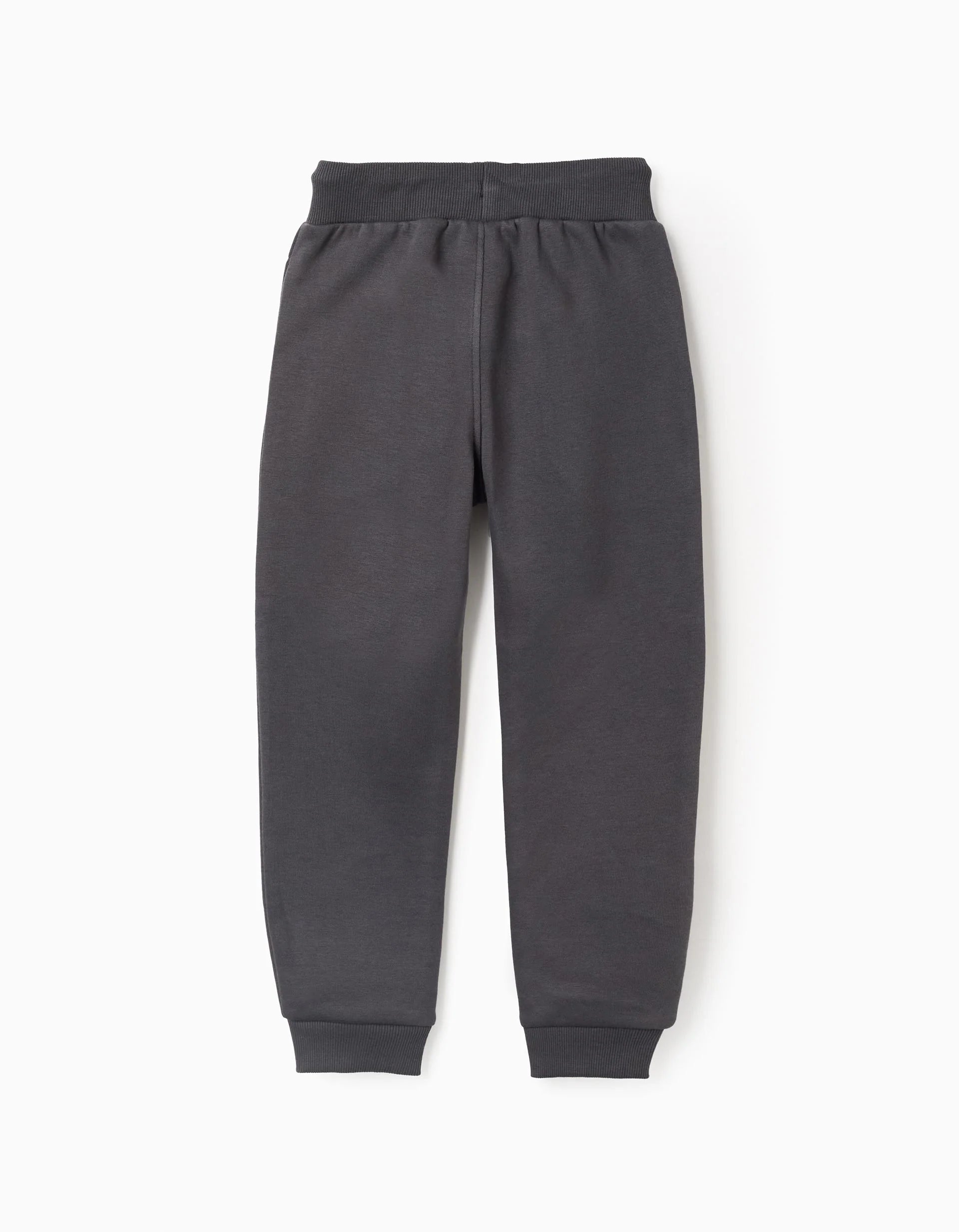 Boys' Slim Fit Brushed Joggers, Dark Gray