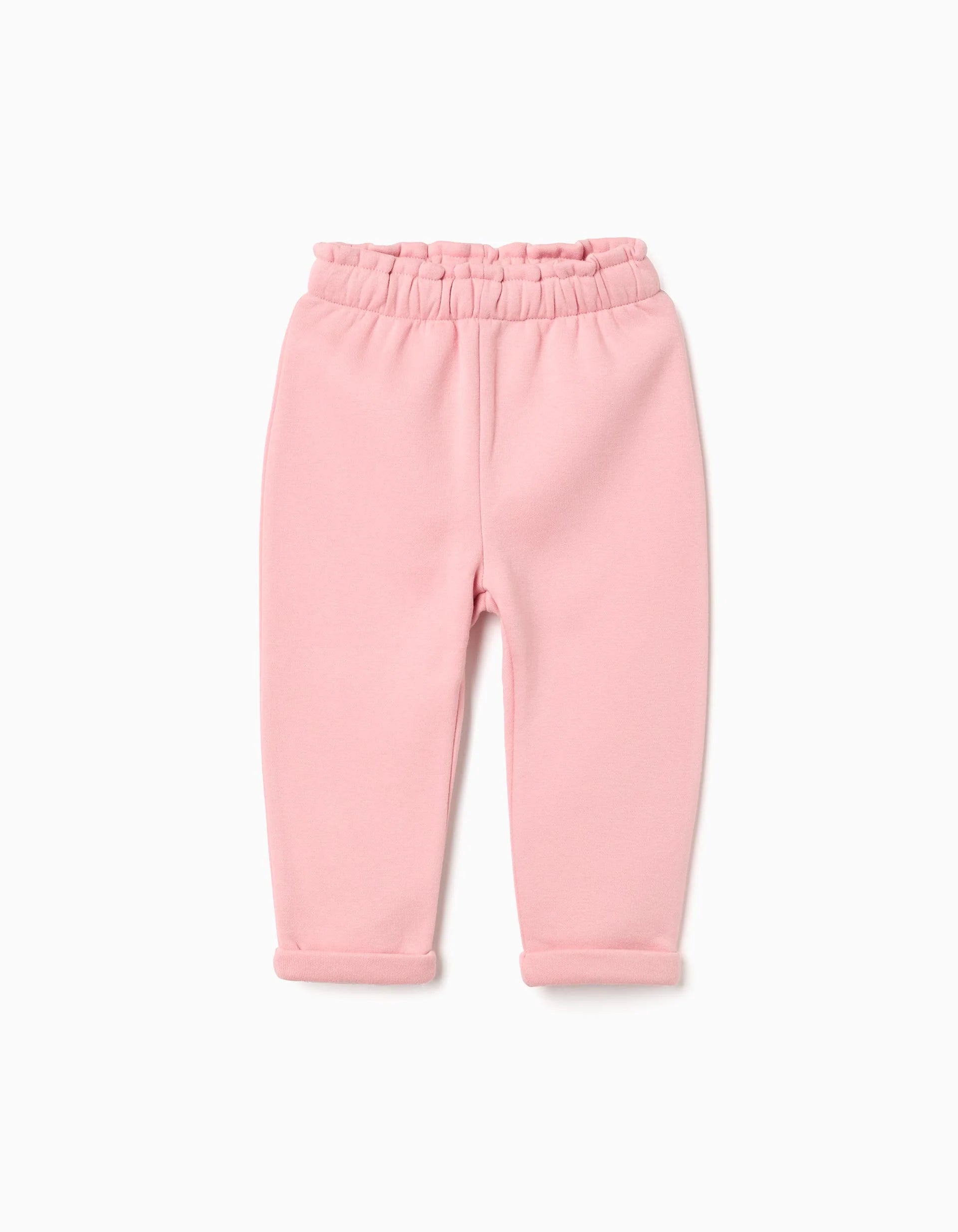 Baby Girl's Pink Brushed Jogger Pants