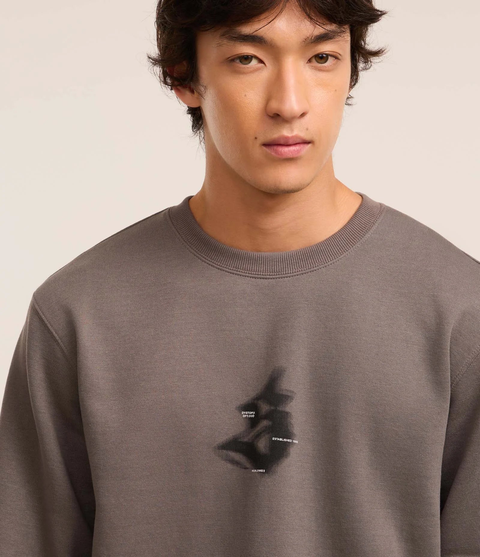 Gray Butterfly Collapse Zip-Up Fleece Jacket with Front and Back Print