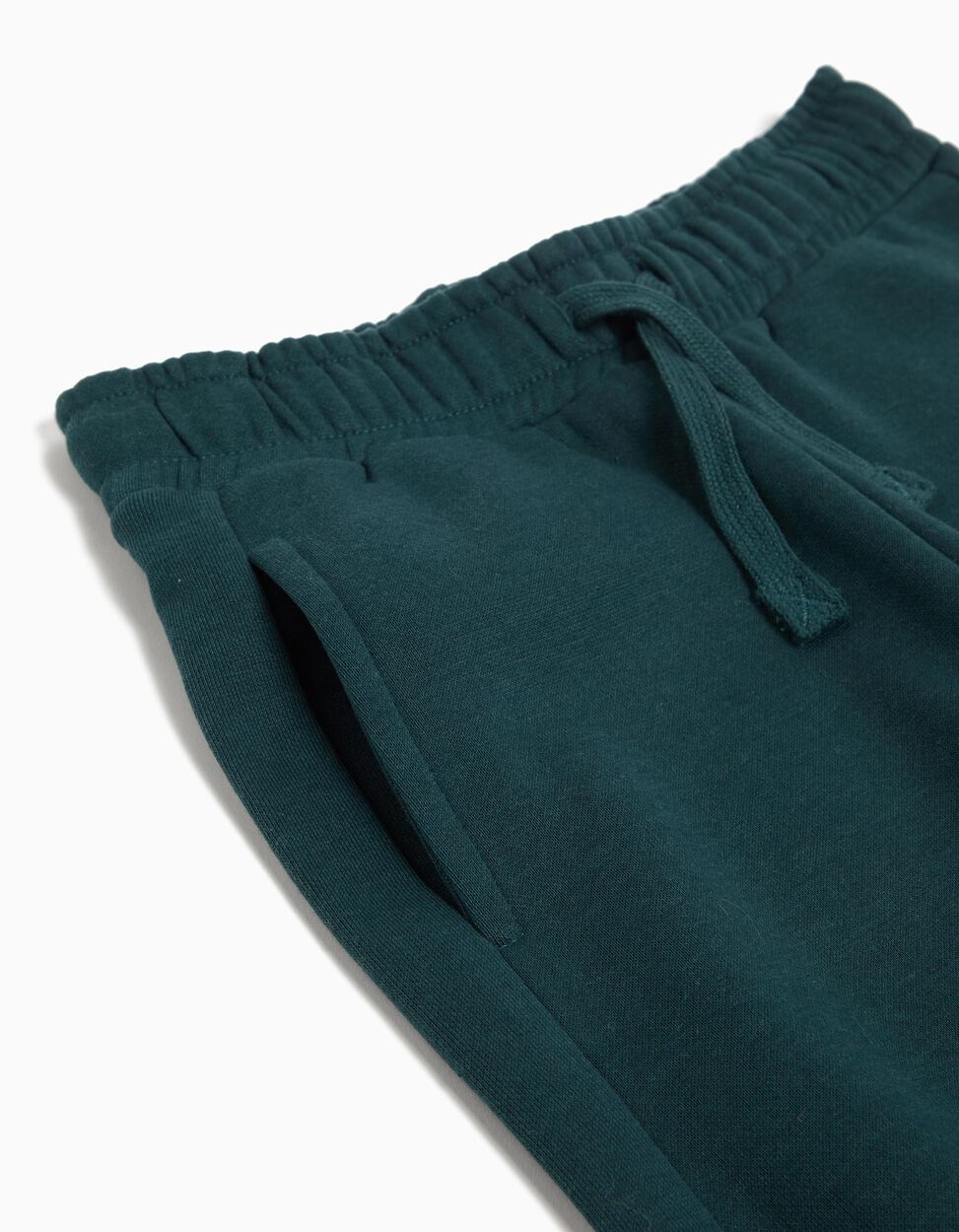 Boys' Plush Joggers, Dark Green