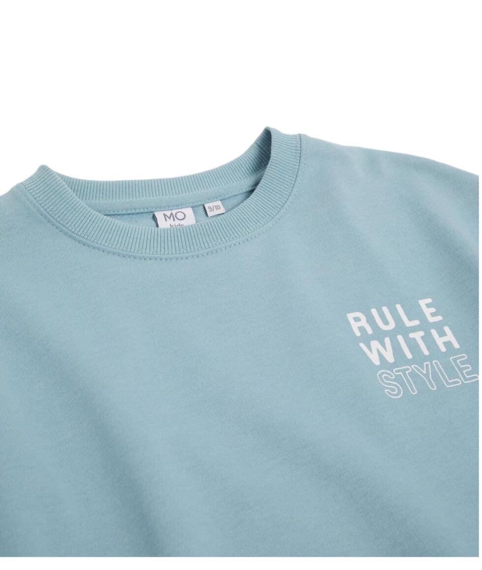 Girl's Plush Sweatshirt, Light Blue