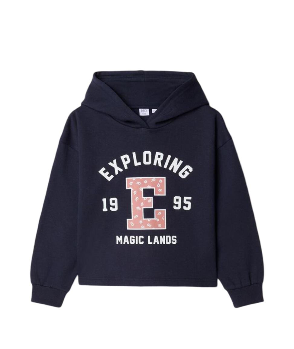 Girl's Hooded Fleece, Dark Blue