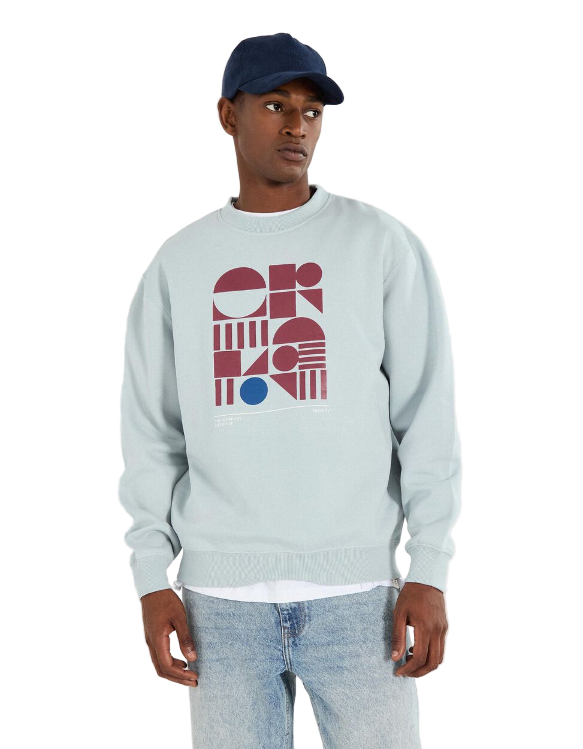 Men's Blue Plush Sweatshirt