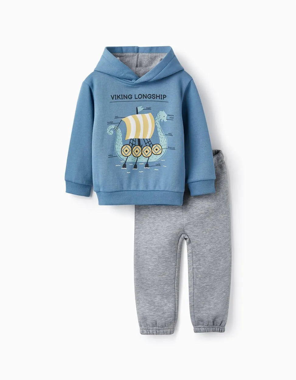 Tracksuit for Baby Boy 'Viking', Blue/Grey